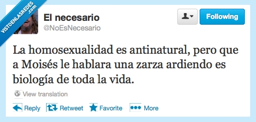 homosexualidad,natural,antinatural,biología,Moisés,zarza,ardiendo