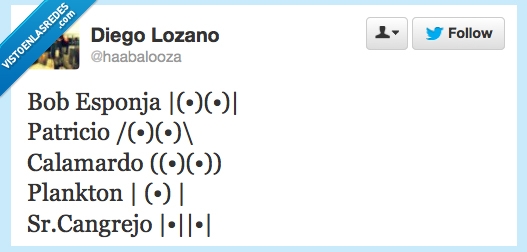 ojos,patricio,calamardo,plankton,señor cangrejo,bob esponja