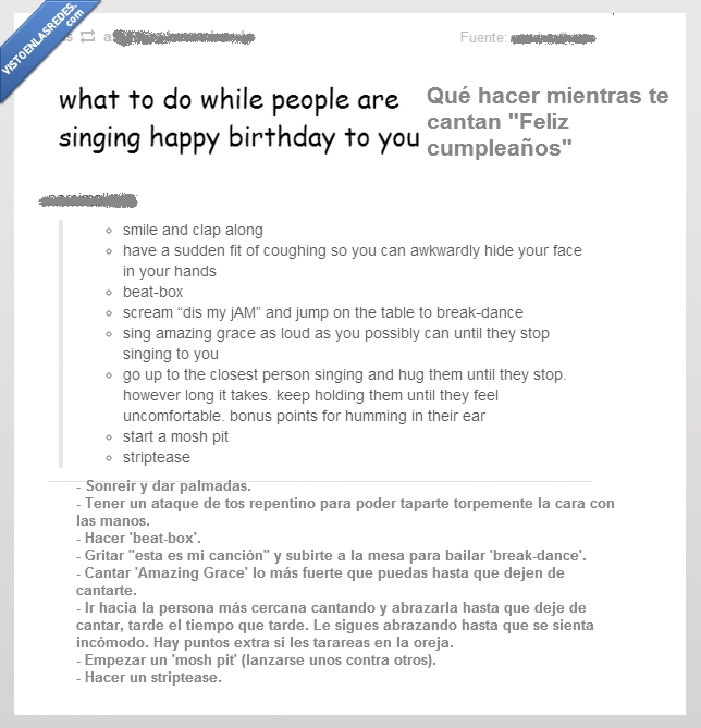 opciones,hacer,cantar,beat-box,dar palmadas,Feliz cumpleaños,tarta