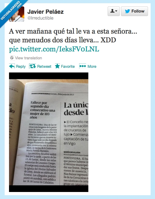 twitter,señora,muere,103 años,dos,veces,segunda