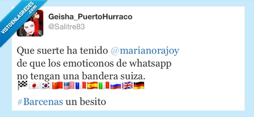 rajoy,bárcenas,whatsapp,emoticonos,banderas,suiza
