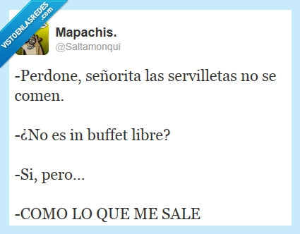 buffet,libre,camarera,servilleta,comer