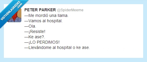 llama,gracioso,azul,rojo,spiderman,twitter,ola k ase