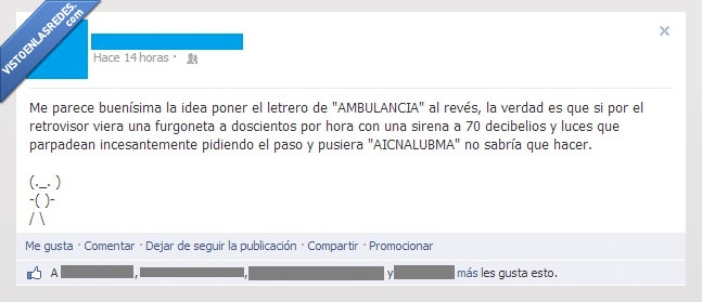 Ambulancia,al revés,Aicnalubma,buena,idea