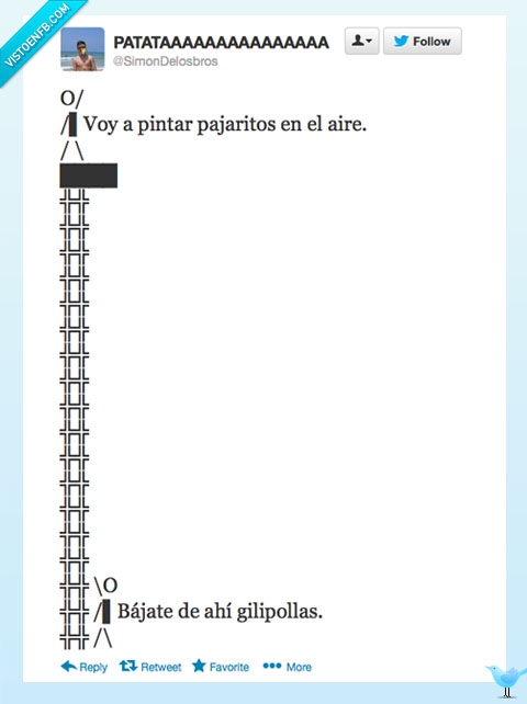 gilipollas,escalera,pintar,pajaritos en el aire