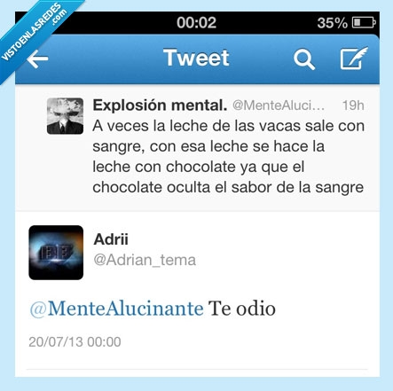 leche con chocolate,sangre,vacas,leche