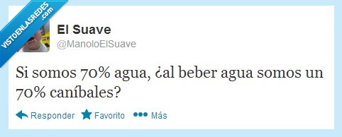 beber,70% agua,humanos,canibalismo