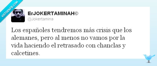aleman,español,chanclas,calcetines,crisis,humor