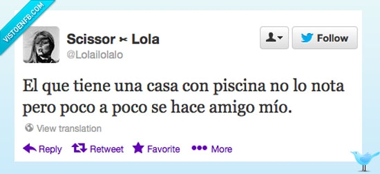 tiene,piscina,nota,poco a poco,amigo mío