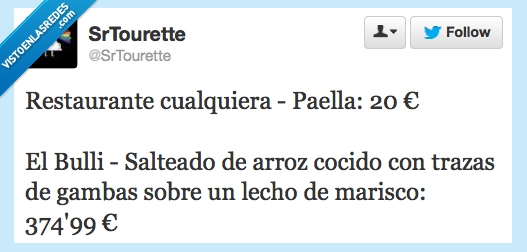 restaurante,bulli,caro,paella,salteado,comer,dinero