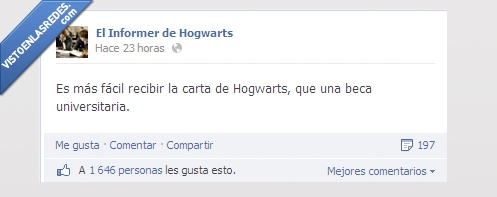 Informer de Hogwarts,Recibir,carta,Hogwarts,fácil. beca,Universidad