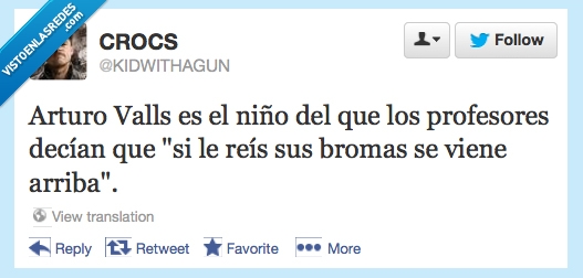venirse arriba,clase,gracioso,gracias,reir,infancia,Arturo Valls es la hostia,profesora