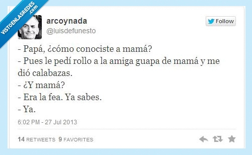 papá,mamá,conocer,calabaza,amiga,fea