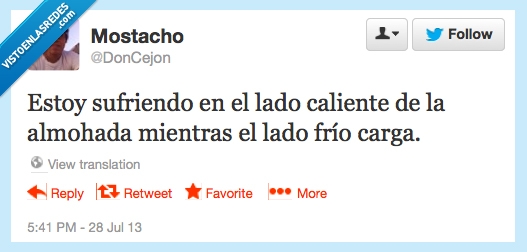 almohada,caliente,frio,lado,cargar