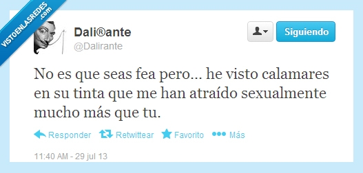 dalirante,bicho,en su tinta,calamares,fea