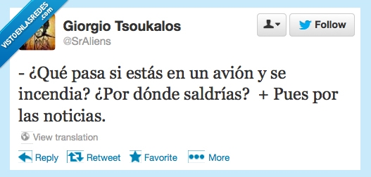 avión,salir,noticias,incendia,accidente,por donde,saldrias