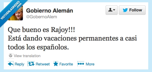 Merkel,Rajoy,humor,vacaciones,permanentes,paro,majo