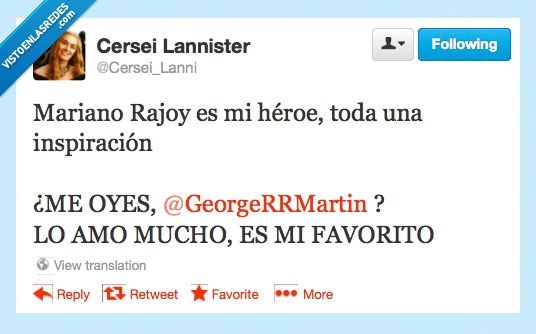 Juego de Tronos,Rajoy,Mariano Rajoy,George RR Martin