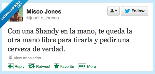 mano,libre,shandy,cerveza,verdad