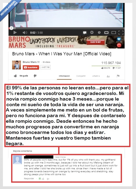 sueño de toda la vida,naranja,convertirse en naranja,youtube