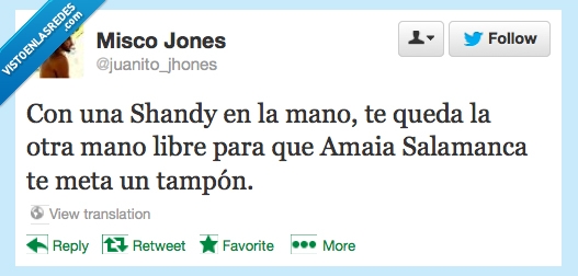 amaya salamanca,tampon,shandy,libre,mano