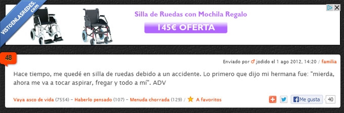 mochila,silla de ruedas,ADV