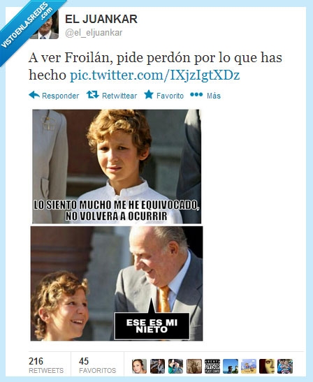 Froilán,pincho moruno,cabezazo,undargarín,rey,casa real,familia real,mallorca,marivent