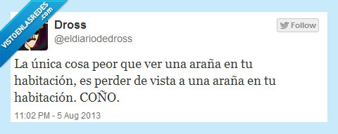 Arañas,El Diario de Dross,Miedo Infinito