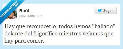 bailar,frigorífico,comer