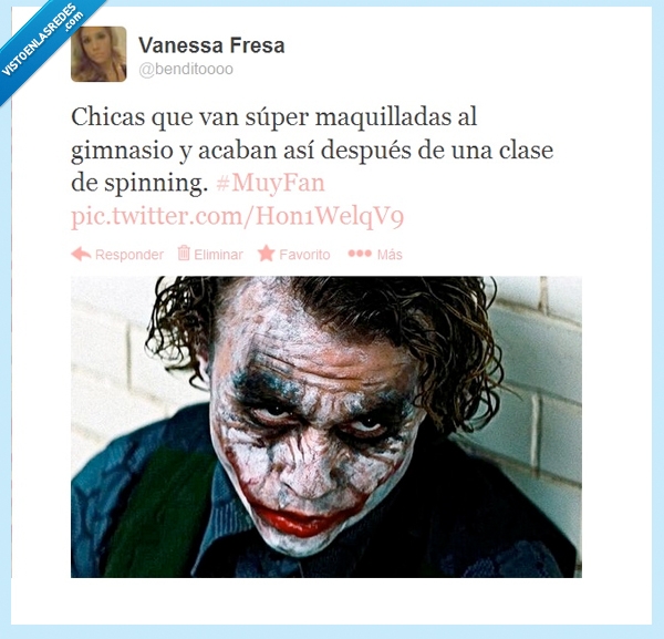 gimnasio,maquillaje,spinning,joker,cara,correr