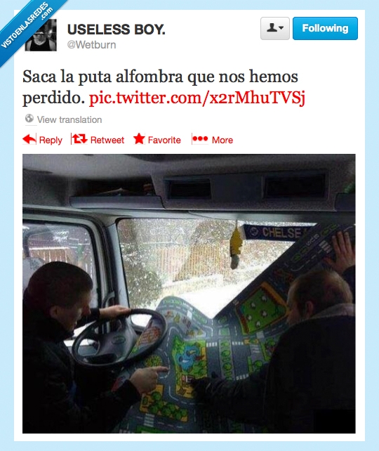 alfombra juguete,furgoneta,wetburn,twitter