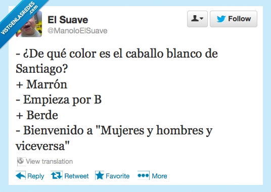 blanco,Santiago,marrón,verde,B,mujeres y hombres y viceversa,caballo