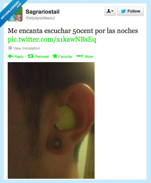 tweet,twitter,@elpayodeazul,sagrariostail,50cent,oreja