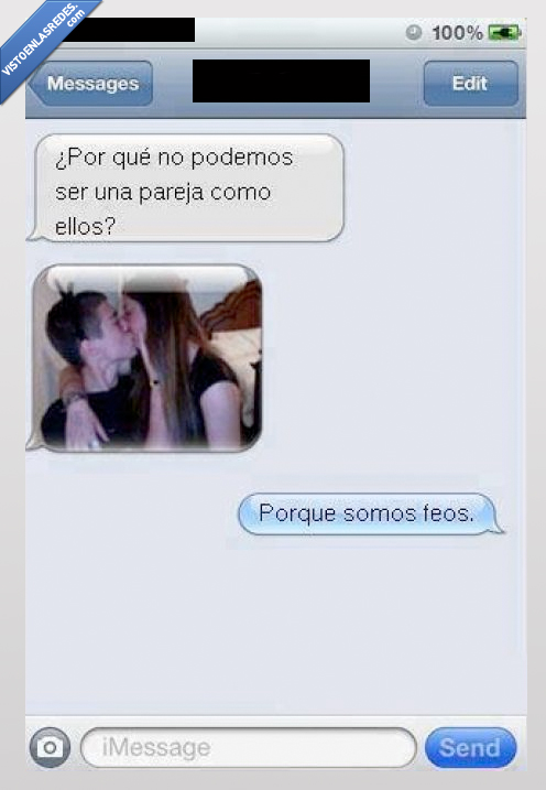 feos,beso,amor,foto,ser ellos,podemos