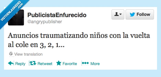 vuelta al cole,septiembre,anuncios,niños,traumatizados