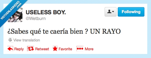 rayo,caer bien,wetburn,twitter