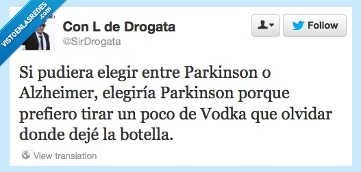 Parkinson,Beber,Enfermedades,Alcohol,vodka