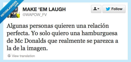 McDonalds,relación perfecta,fotos,hamburguesas