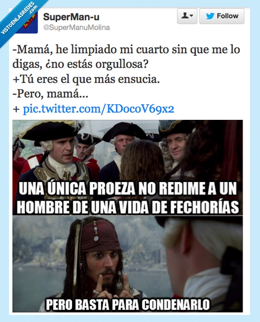 limpiar,condena,piratas del caribe,madres,habitación