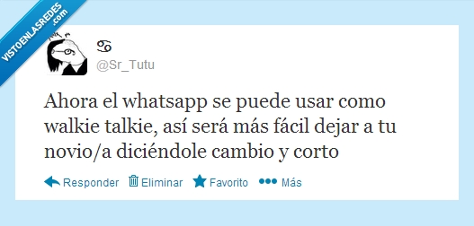 twitter,whatsapp,walkie-talkie,novia,dejar,no