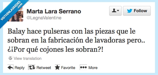 balay,pulsera,pieza,lavadora,sobra,por que