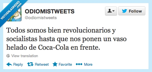 beber,socialistas,revolucionarios,cocacola,twitter