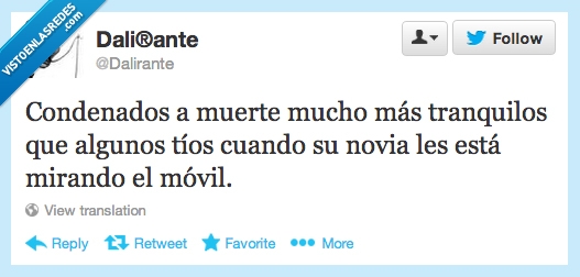 mirar,cotillear,móvil,novia,novio,condenado a muerte,dalirante