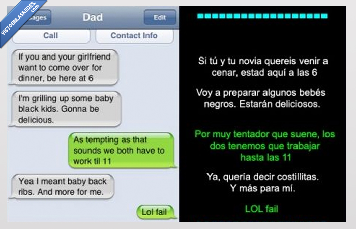 comer,bebe,negro,niño,costilla,autocorrector,error,novia