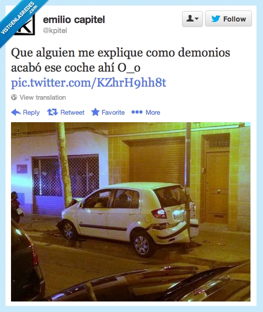 arbol,farola,medio,aparcando,sorpresa,imagen,accidente,Coche