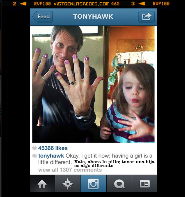 skater,jugar,pintauñas,uñas,pinta,hija,tony hawk