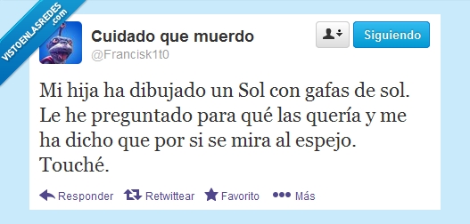 touche,sol,gafas,espejo,dibujar,hija,genial