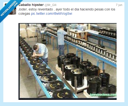 pesas,colegas,ejercicio,twitter,trabajo,gimnasio