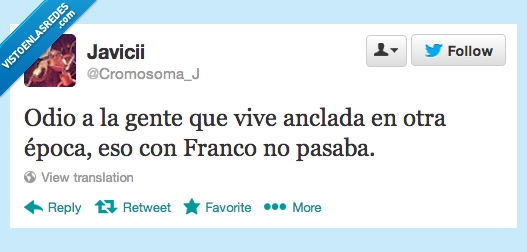 franco,anclada,vivir,pasado
