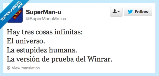 winrar,cosas infinitas,estupidez humana,universo,einstein